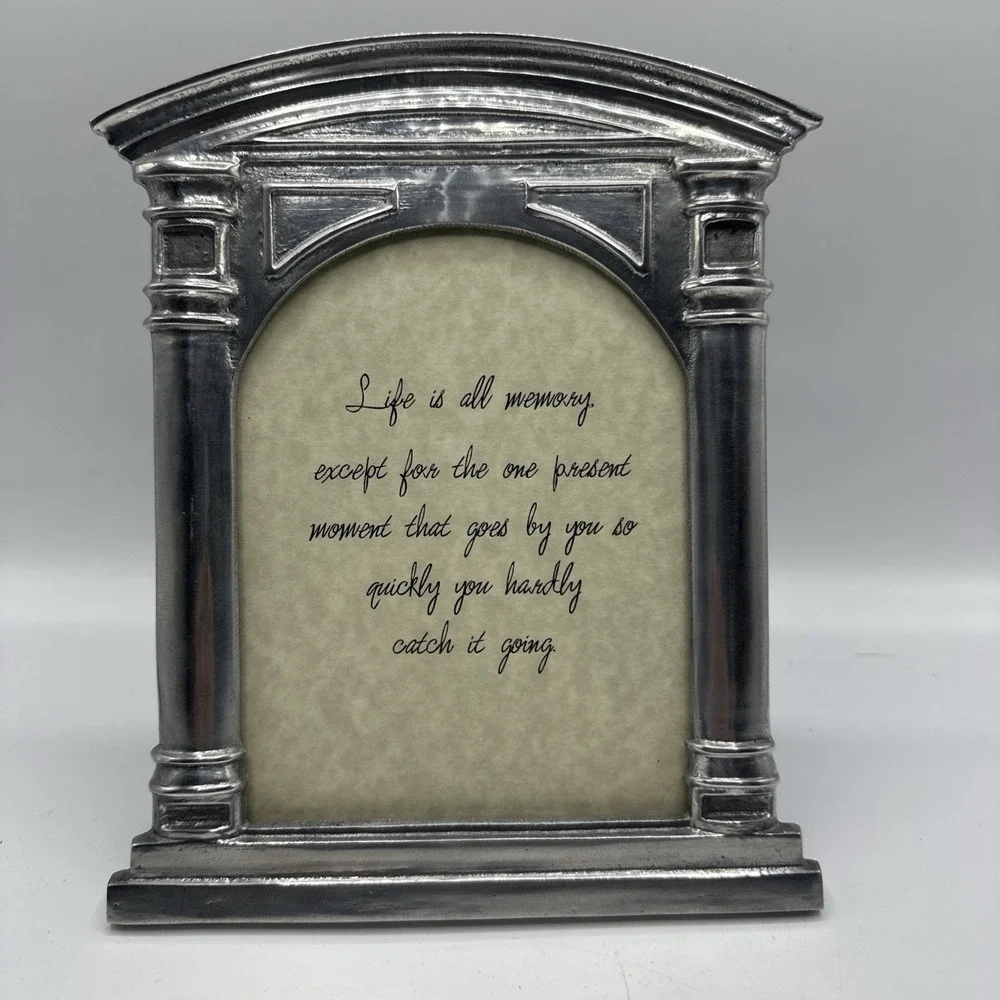 Arch and Columns Silver Picture Frame Holds A 5 X 7 Picture